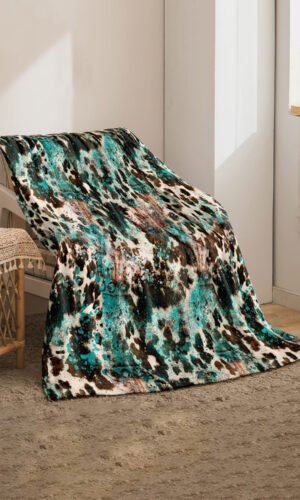 Multicolour Western Style Pattern Large Flannel Blanket