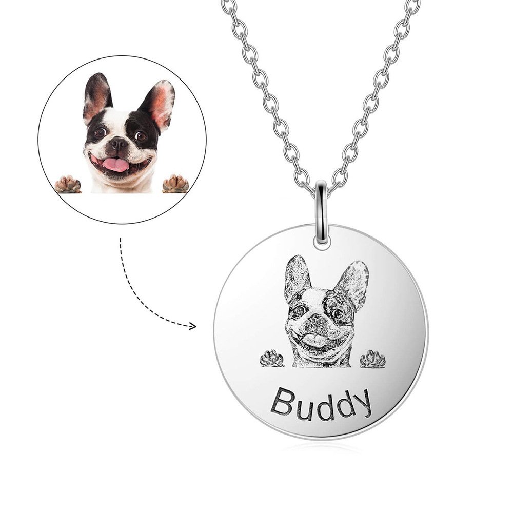 Custom Personalized Pet Portrait Name Necklaces - Image 6