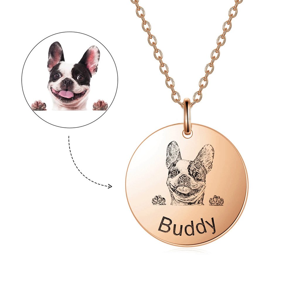 Custom Personalized Pet Portrait Name Necklaces - Image 5
