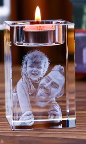 Personalized 2D/3D Crystal Candle Holder