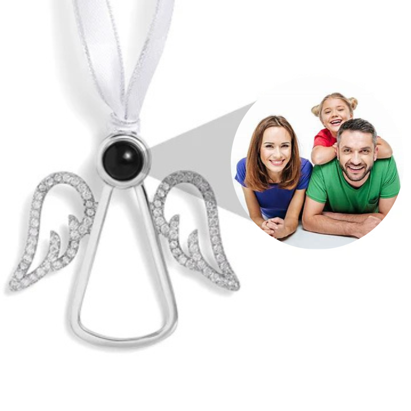 Personalized Angel Photo Ornament - Image 3