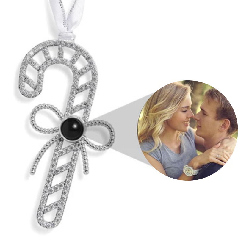 Personalized Candy Cane Photo Ornament