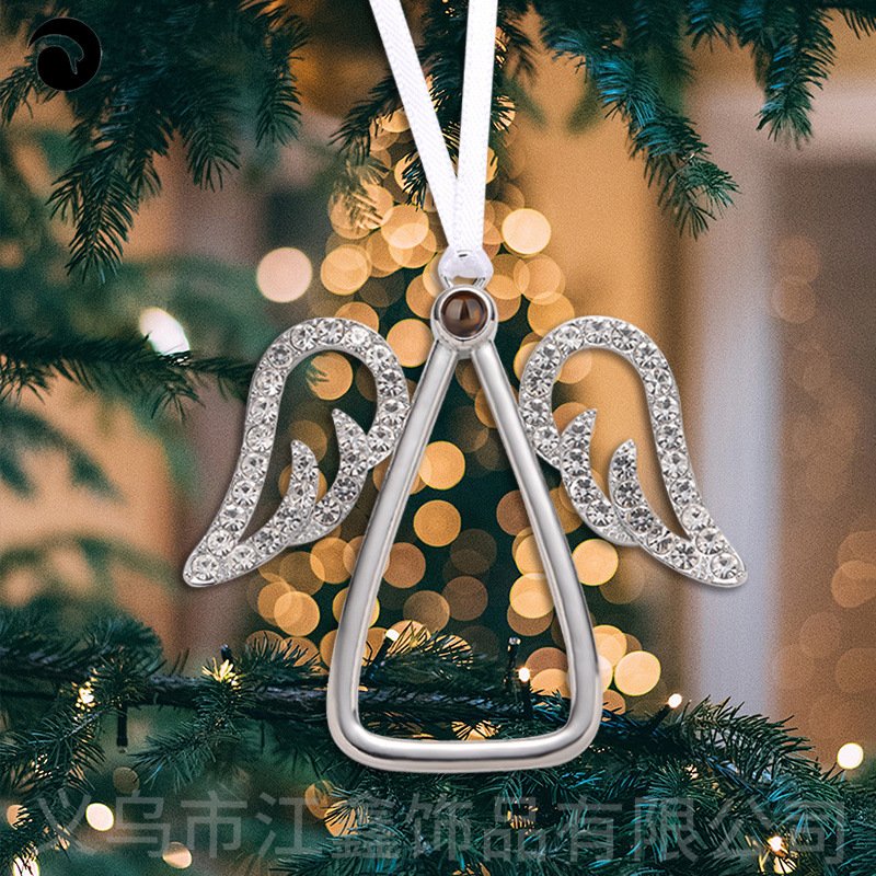 Personalized Angel Photo Ornament - Image 4