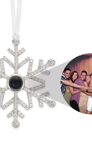 Personalized Snowflake Photo Ornament (10mm)