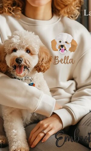 5-8cm Color Embroidered Round Neck Sweatshirt