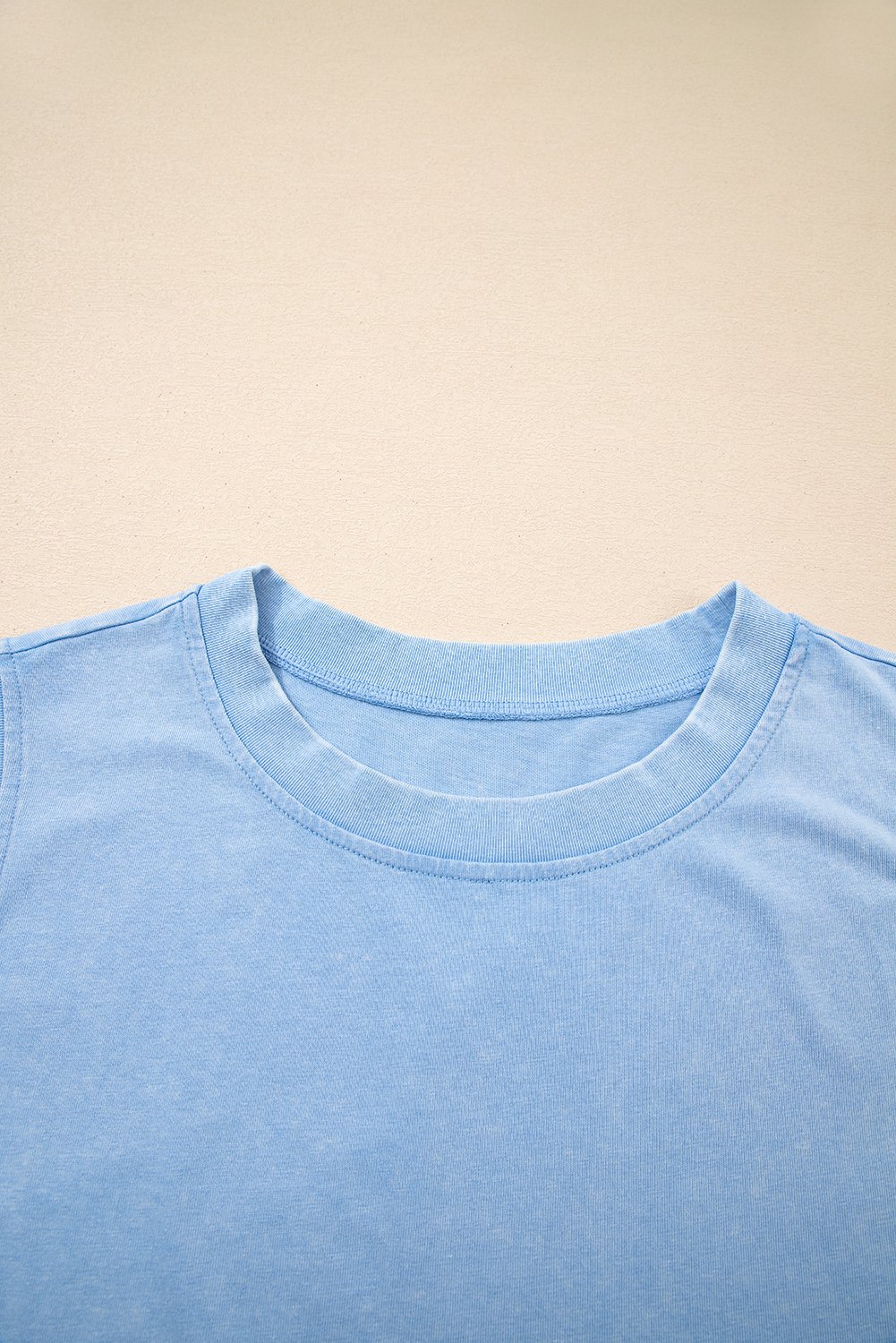 Myosotis 2 Pieces Mineral Wash Cotton Tank Top Lined Split Skirt Set - Image 8