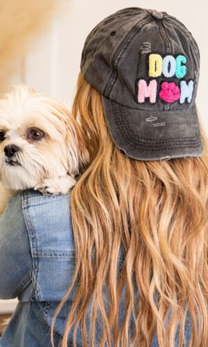 Black DOG MAMA Baseball Cap