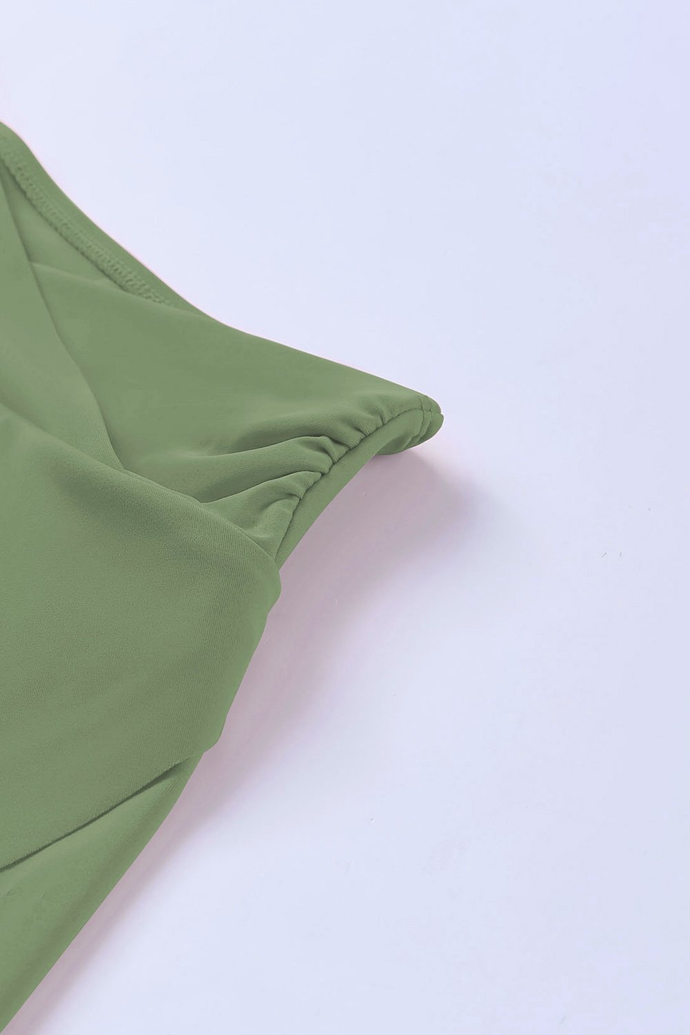 Green Criss Cross Waist Flared Swim Skirt - Image 8