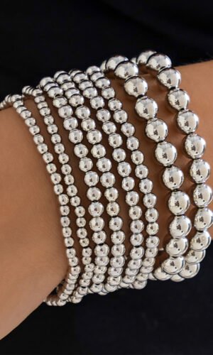 White Multi Layered Beaded Bracelet