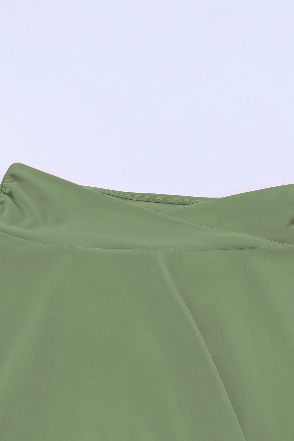 Green Criss Cross Waist Flared Swim Skirt - Image 7