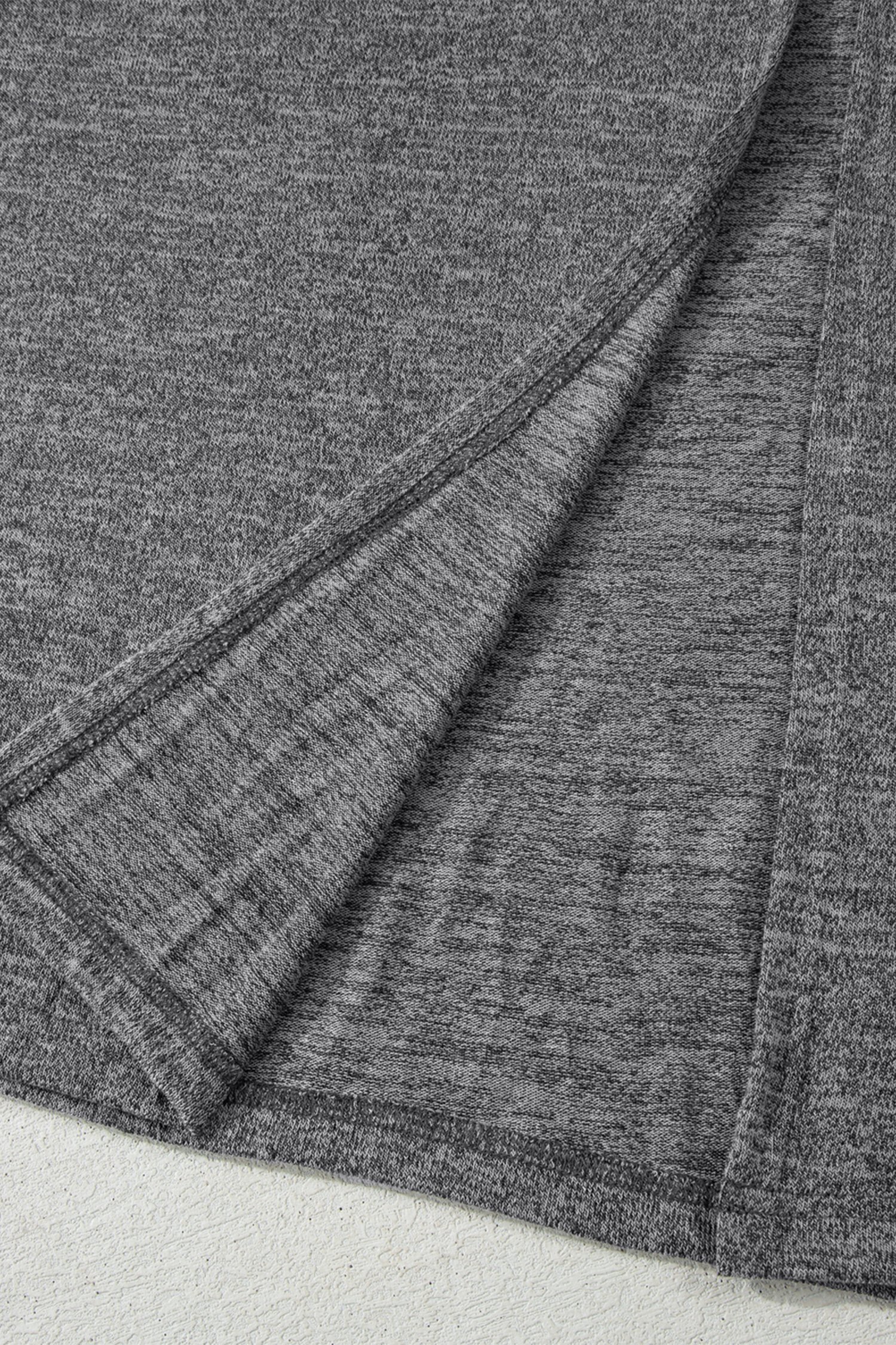 Dark Grey 3pcs V Neck T Shirt Ribbon Knot Pants Open Duster 3pcs Lounge Set - Image 7