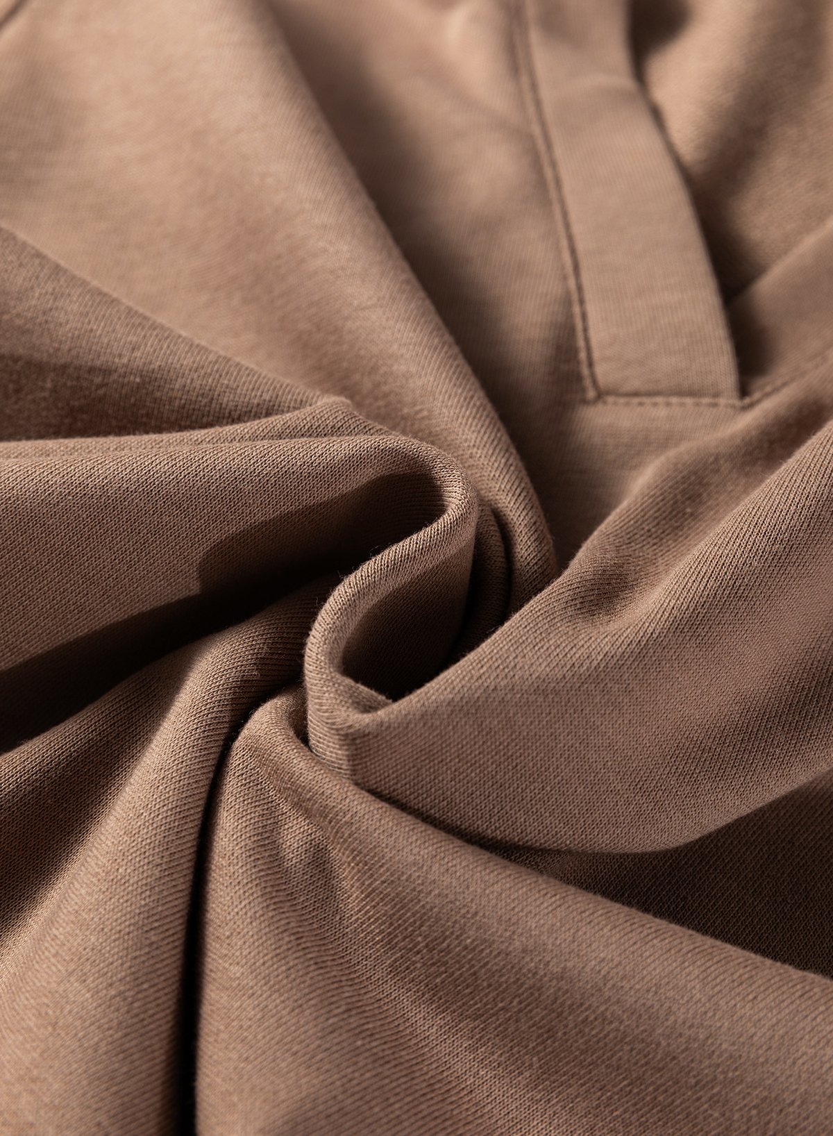 Dark Khaki Polo Collar V Neck Pullover and Drawstring Sweatpants Set - Image 7