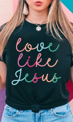Black Love Like Jesus Crew Neck Graphic Tee