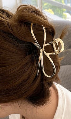 Gold Bowknot Shape Claw Clip