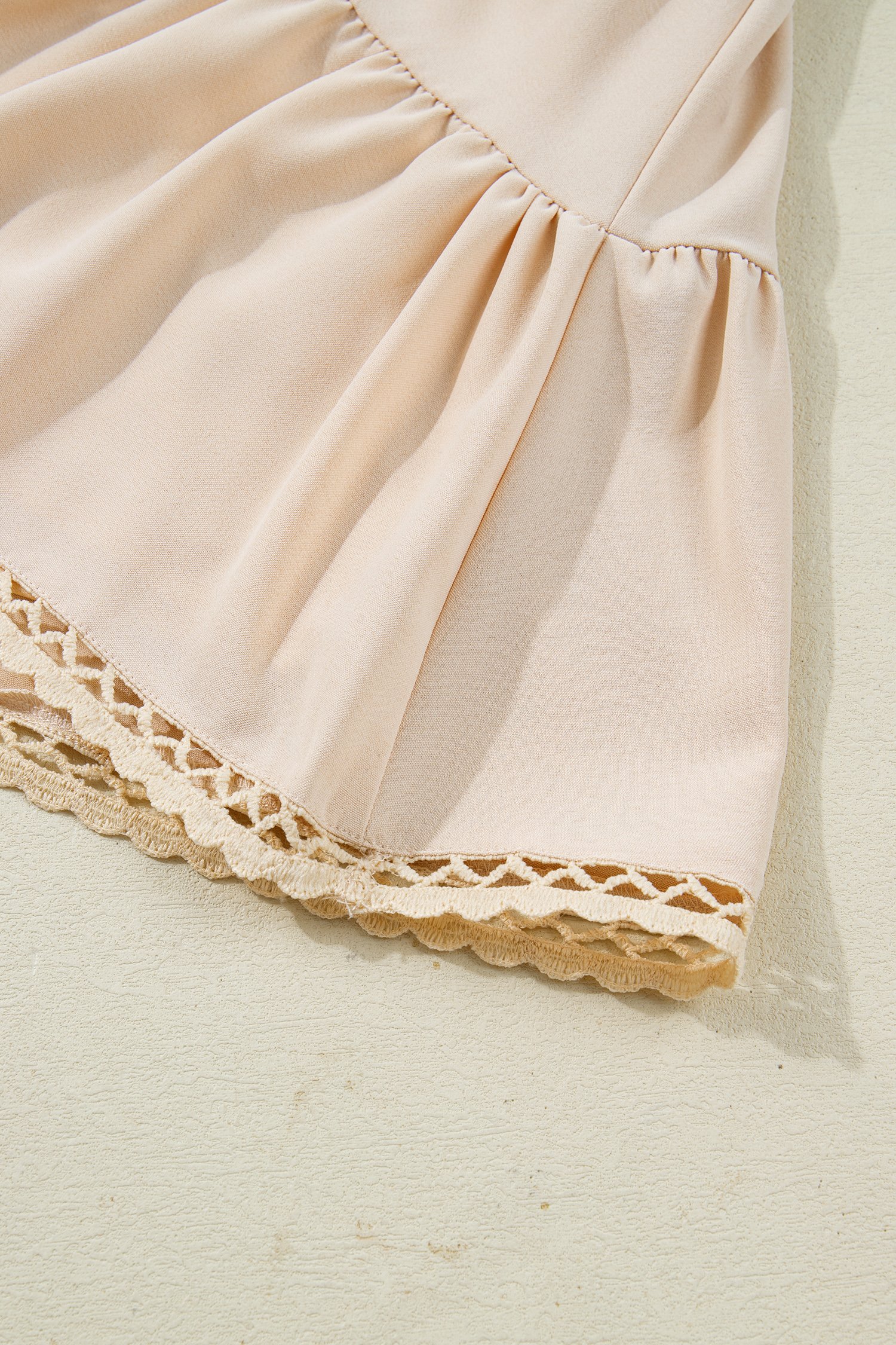 Parchment Plus Size Frilled Elastic Waist Lace Trim Boho Ruffled Shorts - Image 8