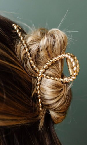 Gold Twist Large Alloy Hair Clip