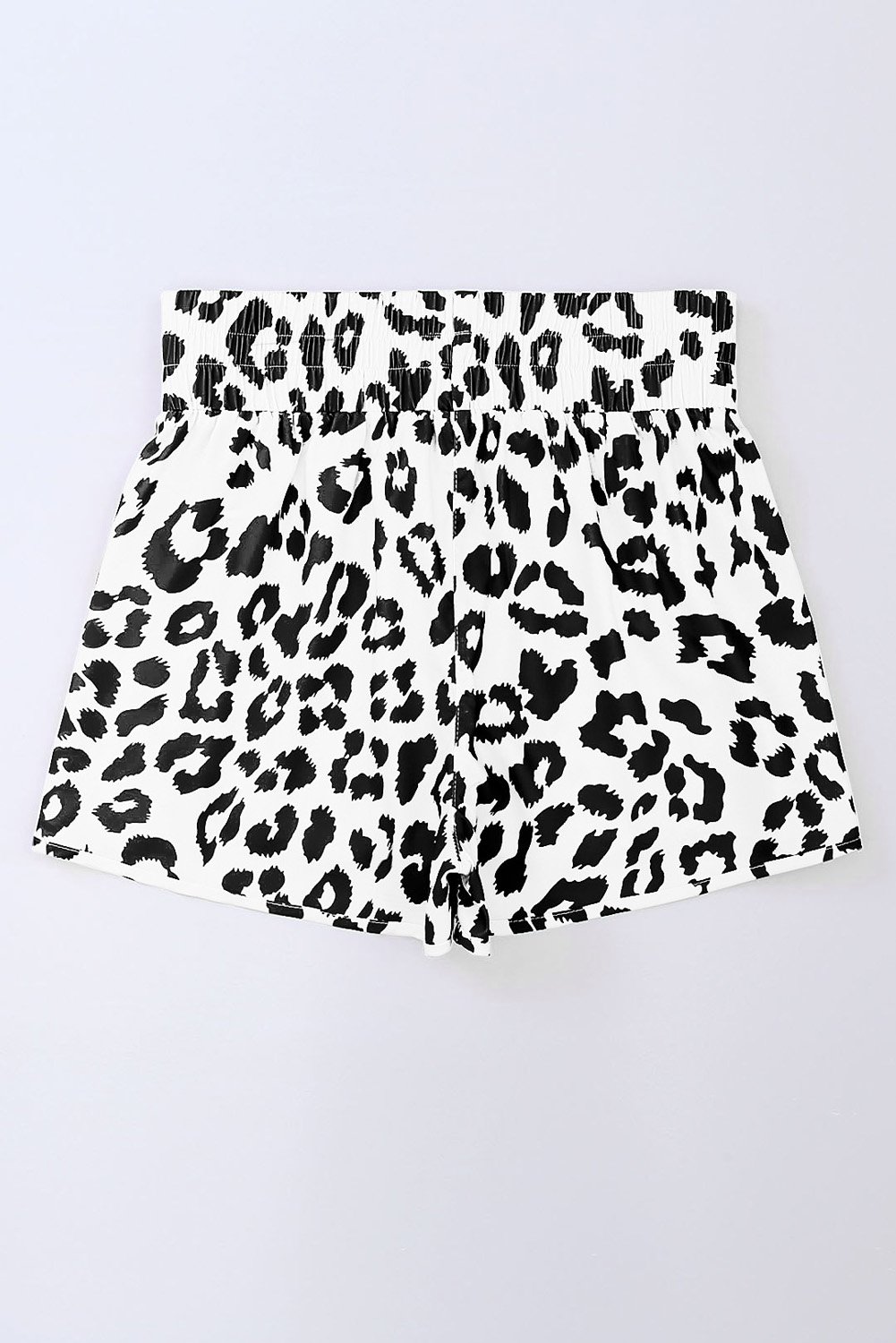 White Leopard High Waisted Athletic Shorts - Image 7