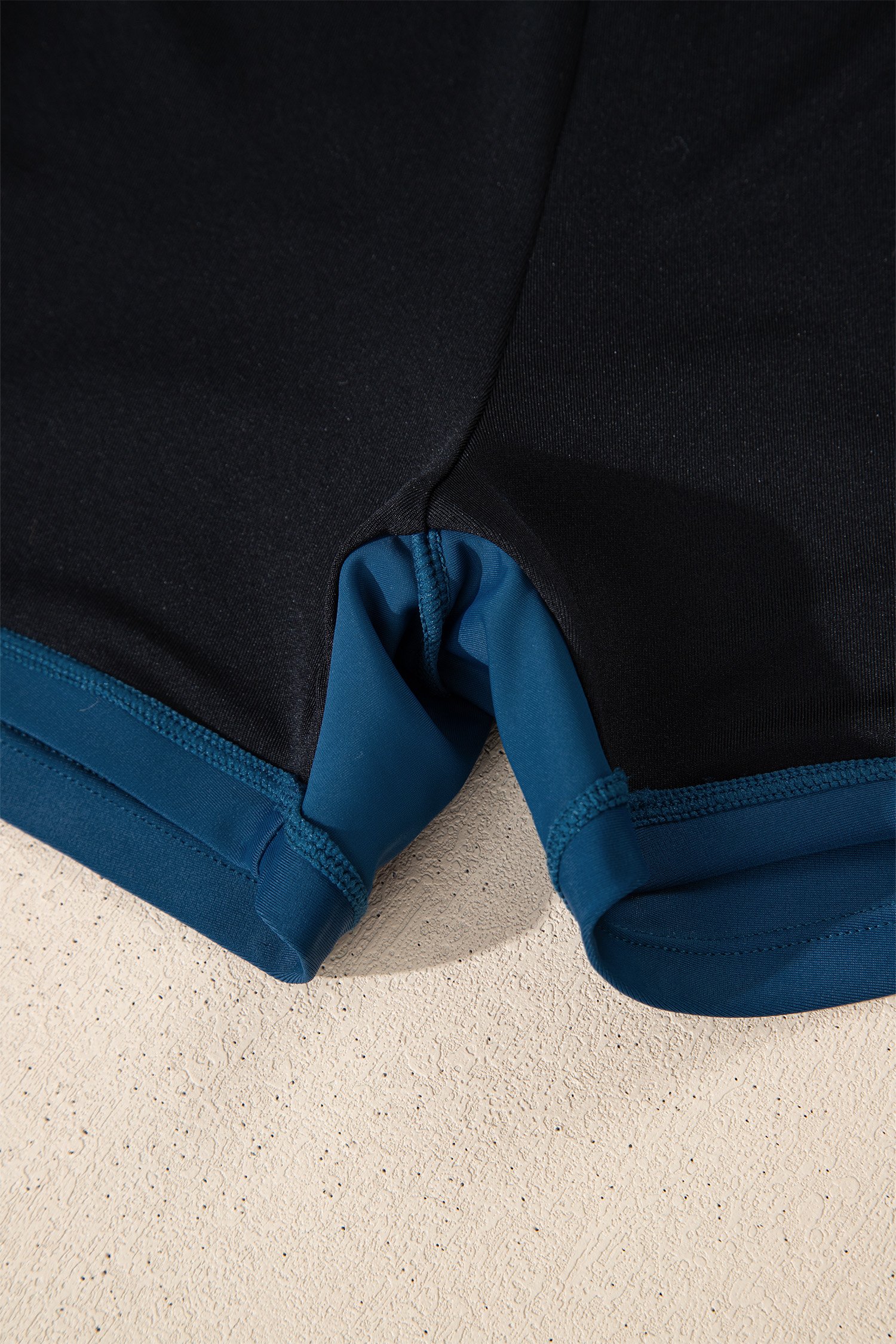 Sail Blue Color Block Patchwork Bow Knot Detail Sleeveless Swim Dress - Image 13