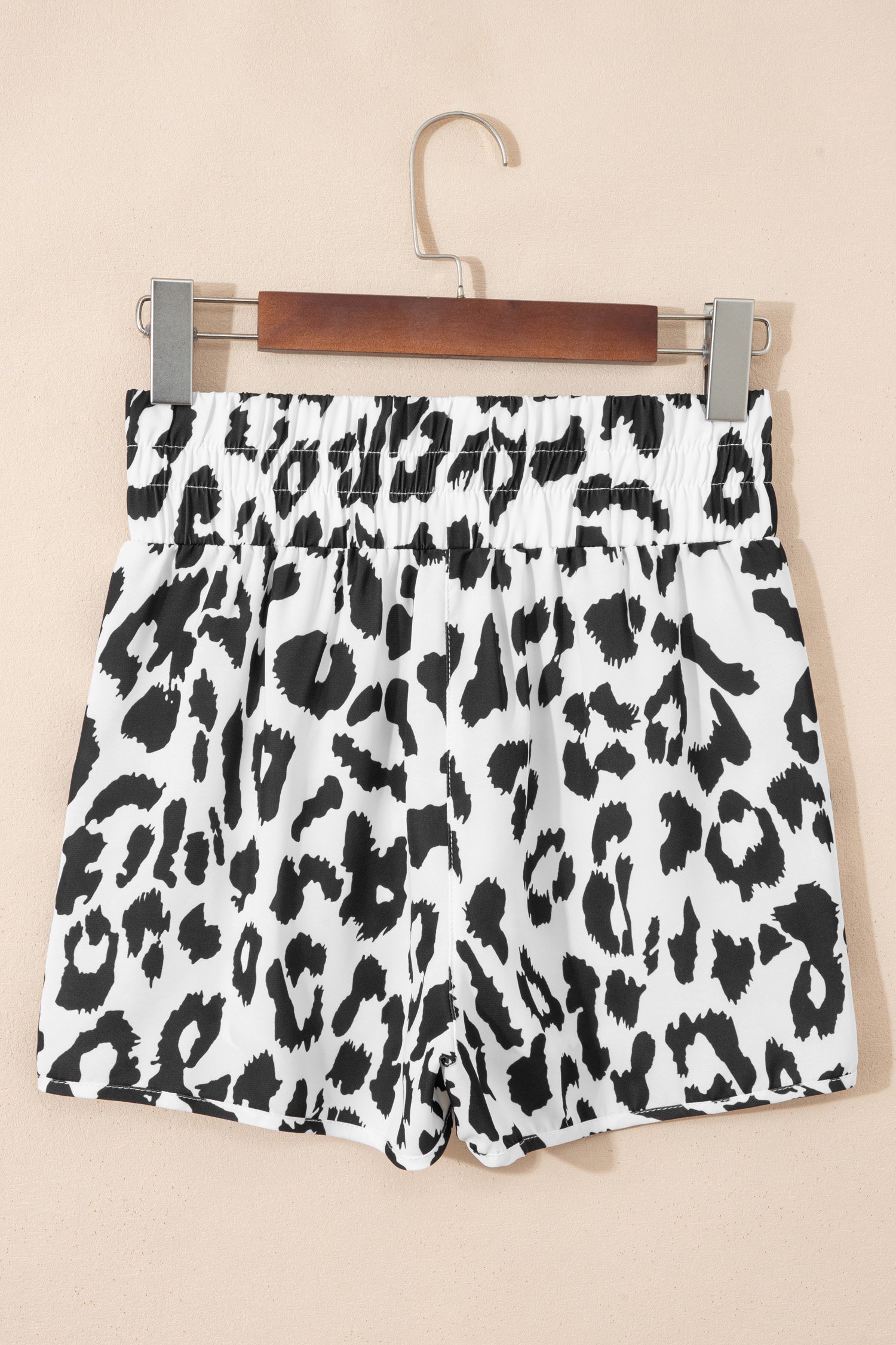 White Leopard High Waisted Athletic Shorts - Image 10