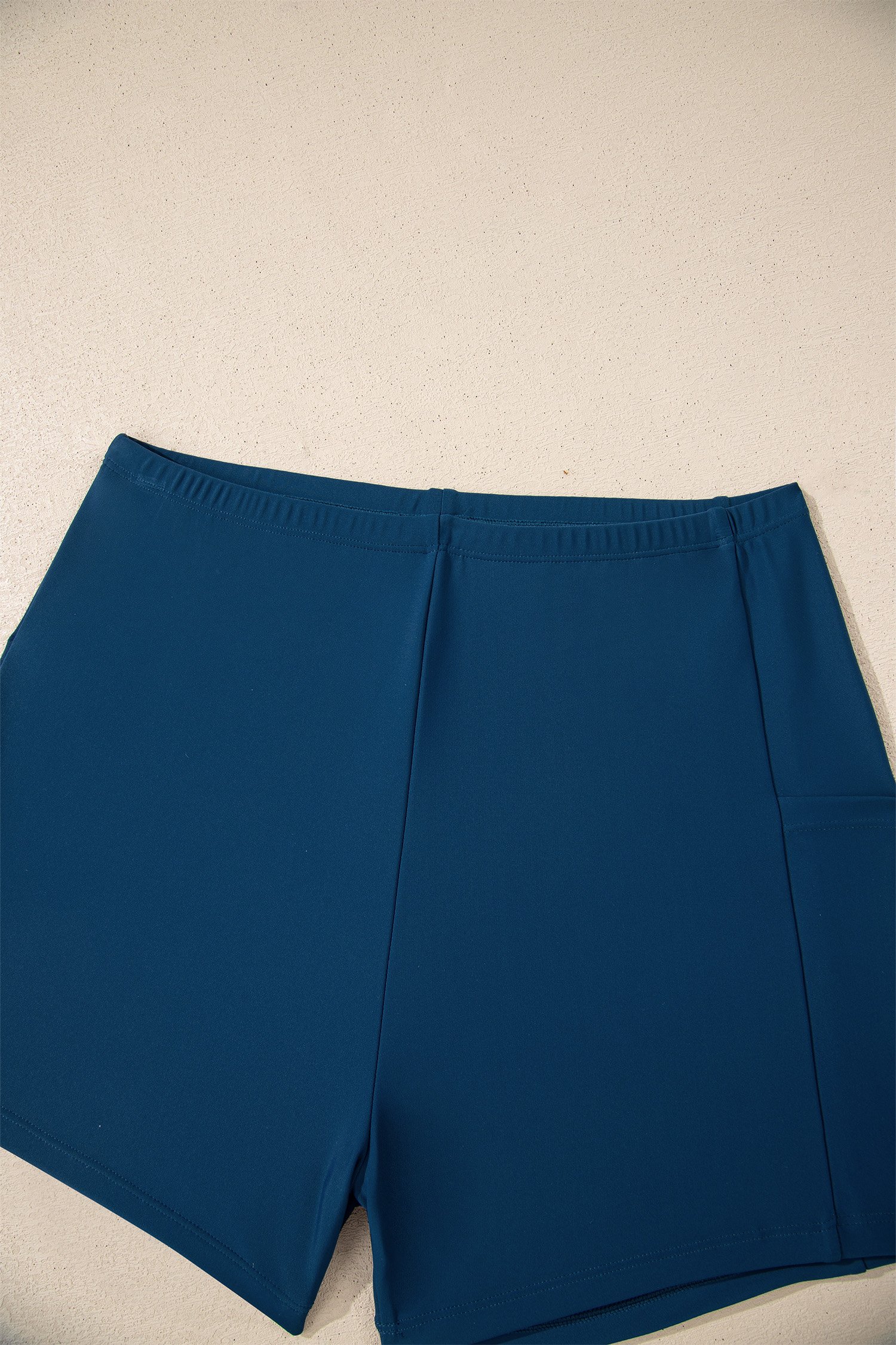 Sail Blue Color Block Patchwork Bow Knot Detail Sleeveless Swim Dress - Image 14