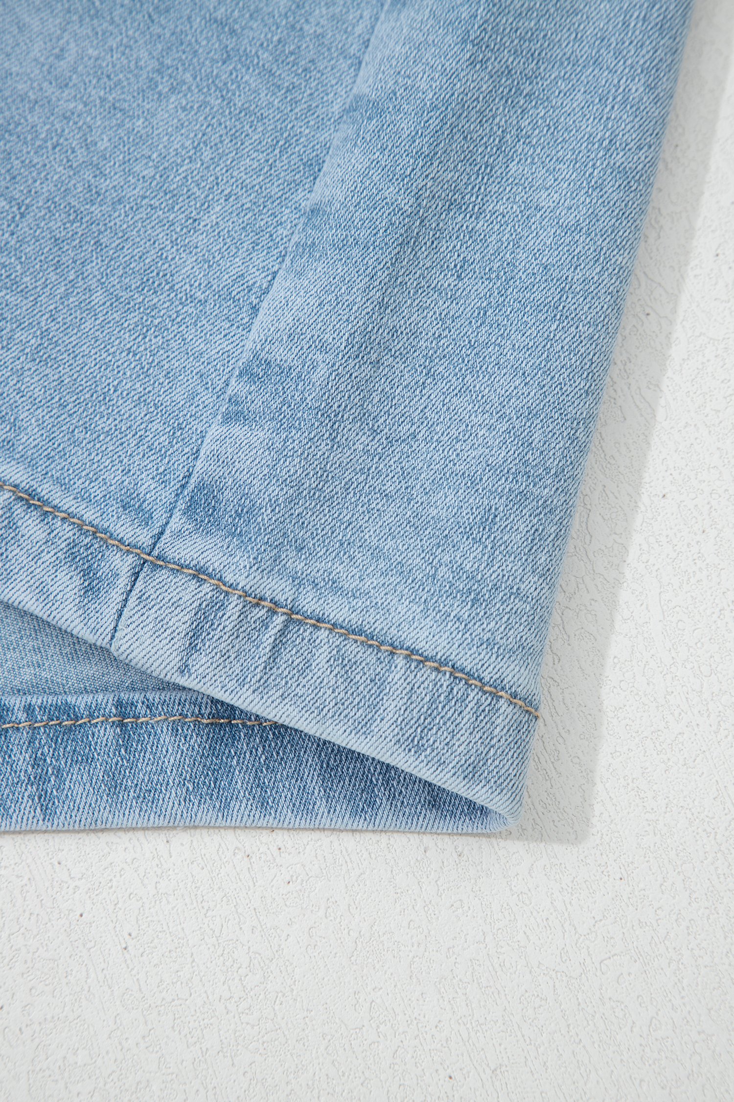 Myosotis High Rise Patch Pocket Denim Shorts - Image 8