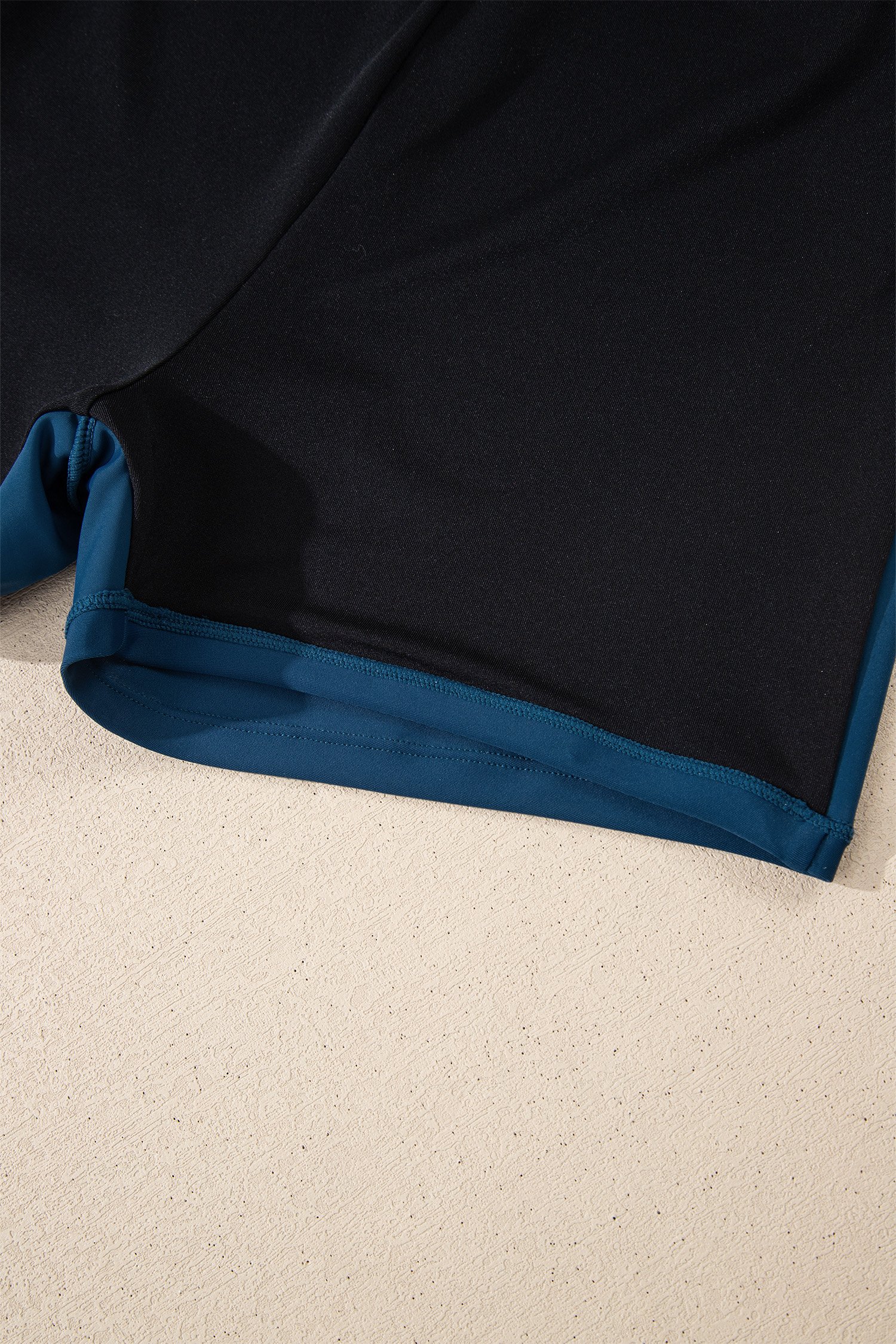 Sail Blue Color Block Patchwork Bow Knot Detail Sleeveless Swim Dress - Image 11