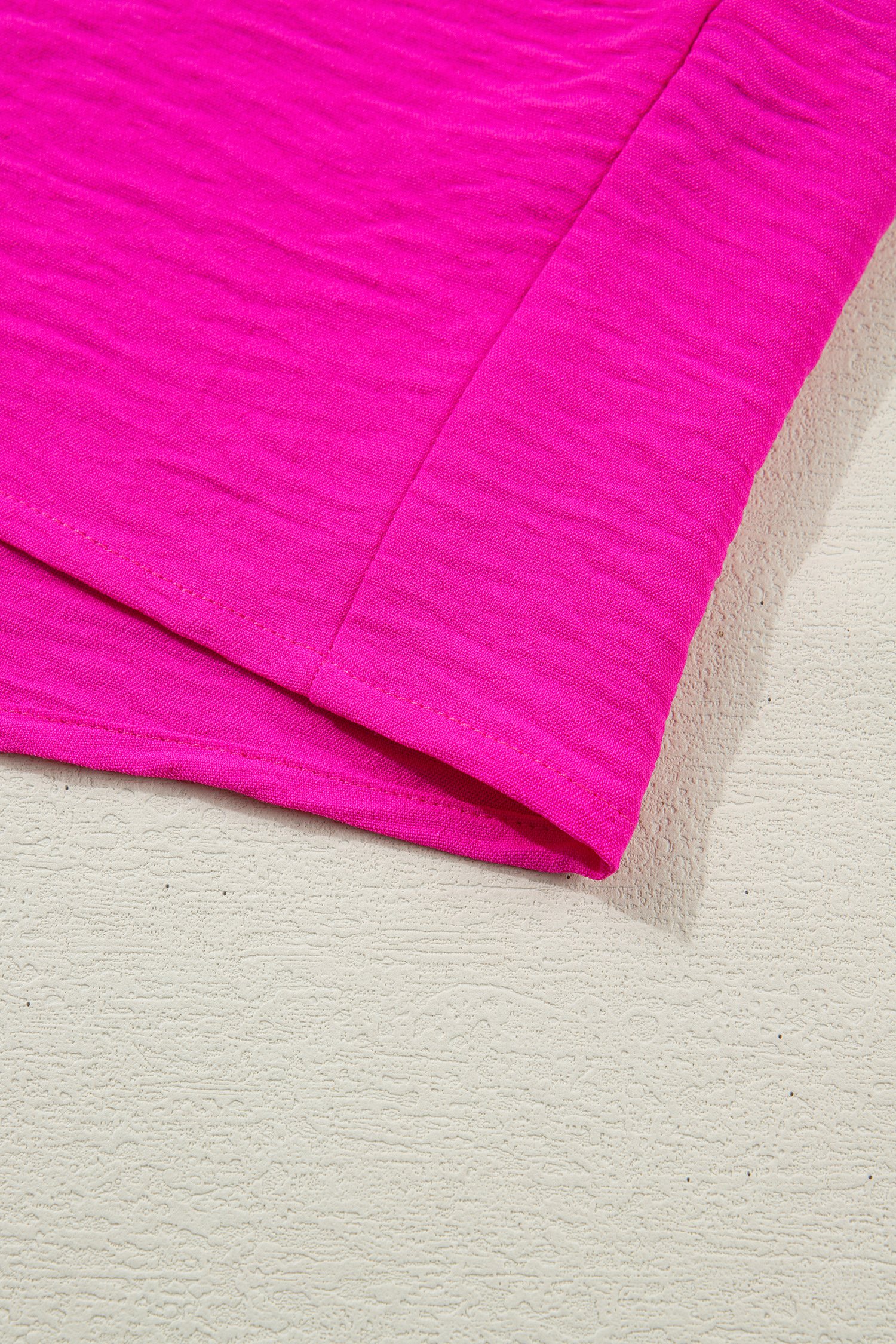 Rose Red Dolman Half Sleeve Leopard Patchwork Trim V Neck Blouse - Image 8