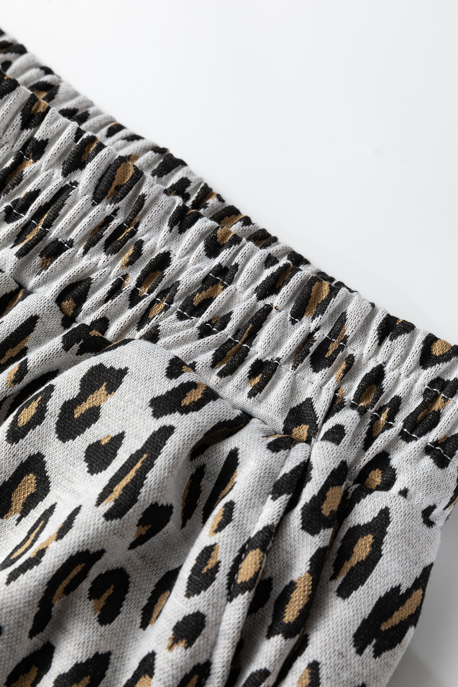 Beige Leopard Print Casual Tee and Pants 2pcs Outfit - Image 16