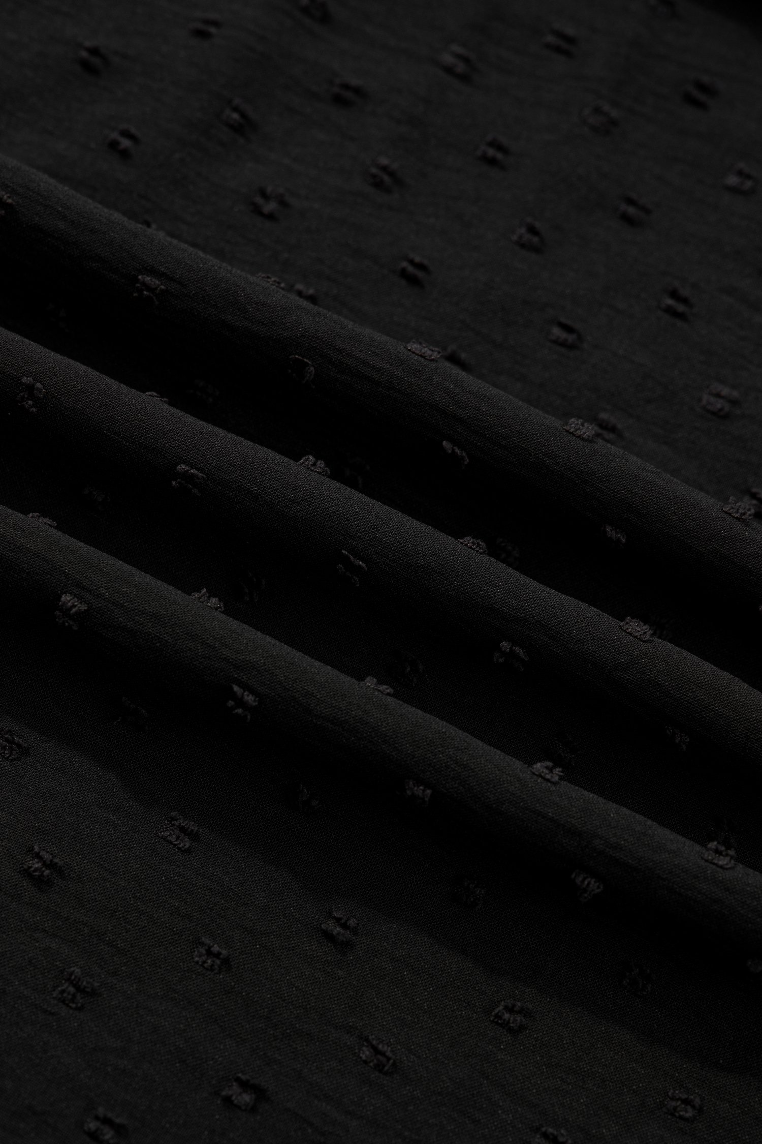 Black Plus Size Swiss Dot Ruffle Lace Trim V Neck Tank Top - Image 5